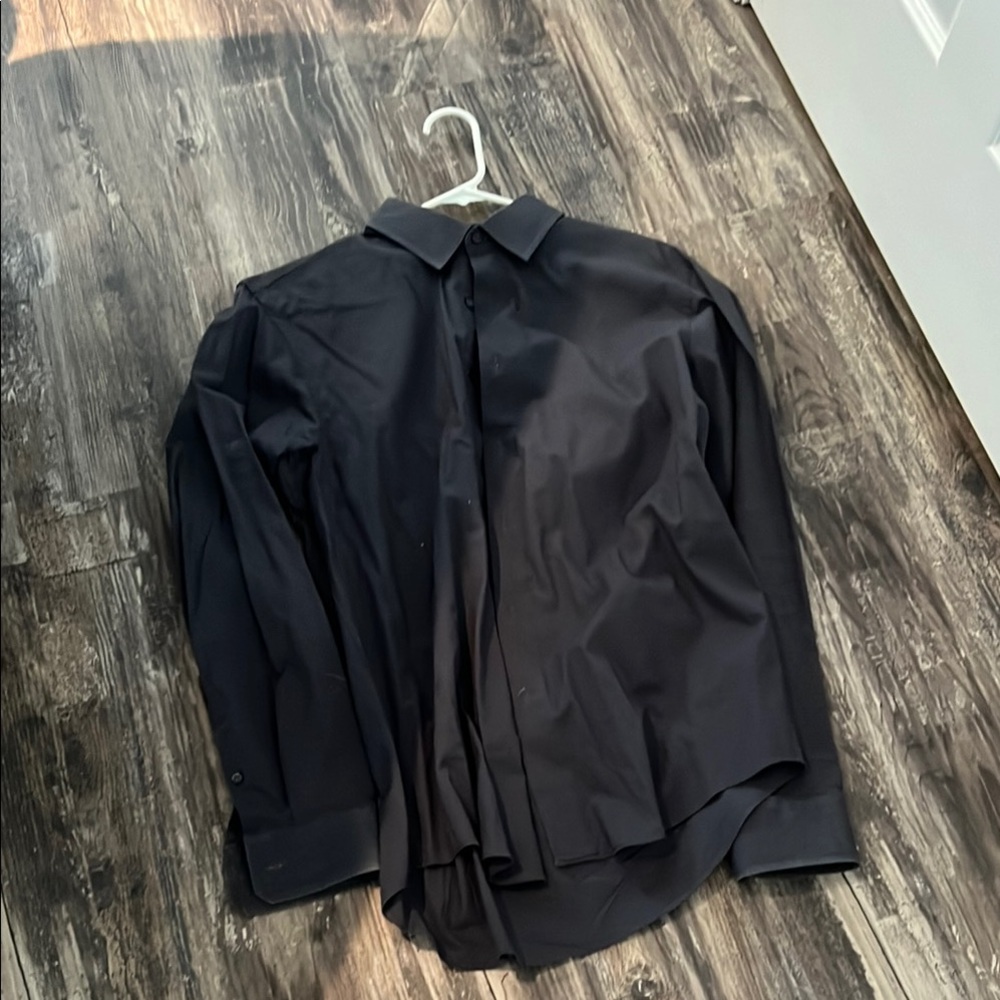 Egara Black Dress Shirt Classic Design
